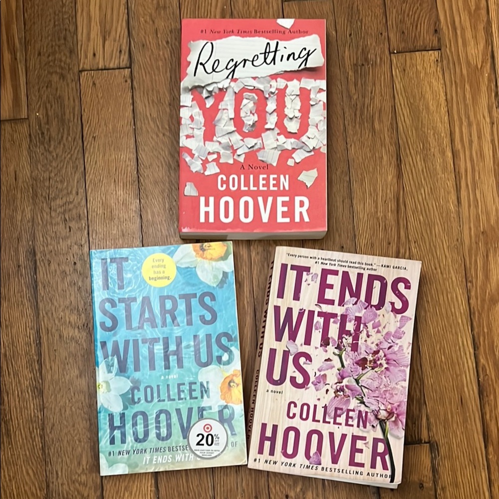 Colleen Hoover Book Set - Red, Blue, Purple Covers